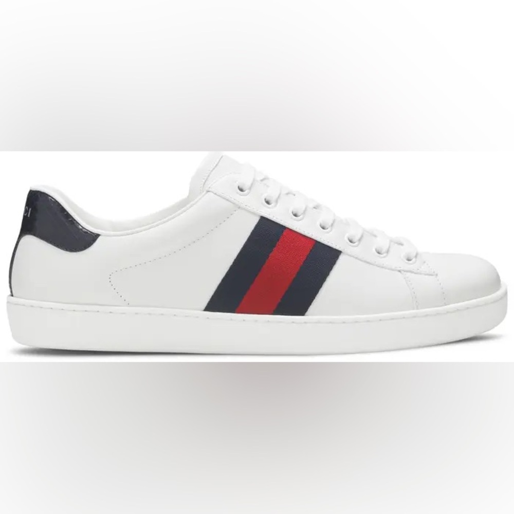 Men's Gucci 386750 Ace Leather Sneakers
